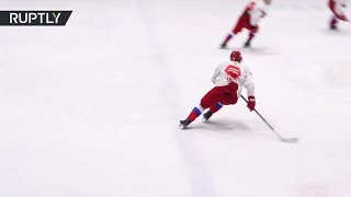 Игроки олимпийской сборной России по хоккею провели первую тренировку в Южной Корее