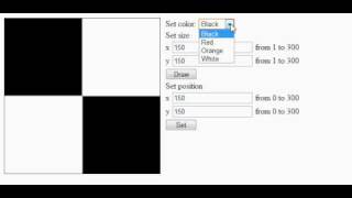 HTML5 canvas and JavaScript draw squares sample
