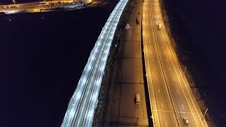 На Крымском мосту протестировали освещение железной дороги (12.08.2019 16:05)