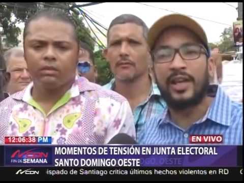 Momentos de tensión en Junta Electoral Santo Domingo Oeste