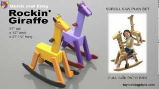 wooden rocking giraffe