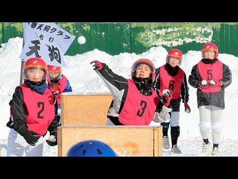 震災に負けないぞ、天栄村でスポーツ雪合戦