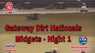 Gateway Dirt Nationals - Midgets - Night 1 2019 Dirt Track RacingGateway Dirt Nationals - Midgets - Night 1 2019 Dirt Track Racing