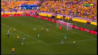 But de Neymar   Brésil 2 x 0 Mexique (19/06/2013)