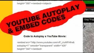 Youtube Autoplay & Embed Codes