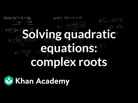 Complex Roots from the Quadratic Formula