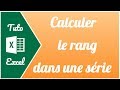 Comment calculer le rang sur Excel