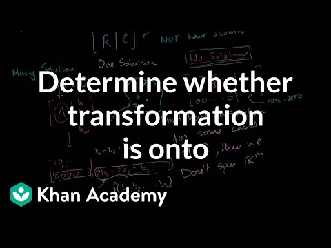 Determining whether a transformation is onto