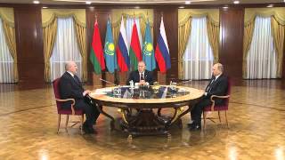 Александр Лукашенко на встрече президентов Беларуси, Казахстана и России в Астане