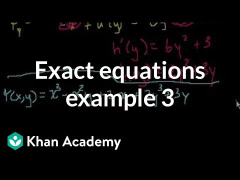Exact Equations Example 3
