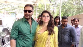 Ajay Devgn's MACHO ENTRY With Wife Kajol At Helicopter Eela Trailer Launch