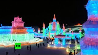 Зимняя сказка по-китайски: в Харбине проходит фестиваль льда и снега