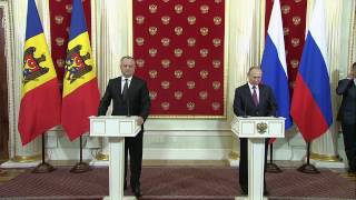 Совместная пресс-конференция с Президентом Молдовы Игорем Додоном