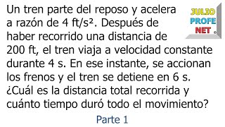 Problema de Movimiento Rectilíneo Parte 1 de 2