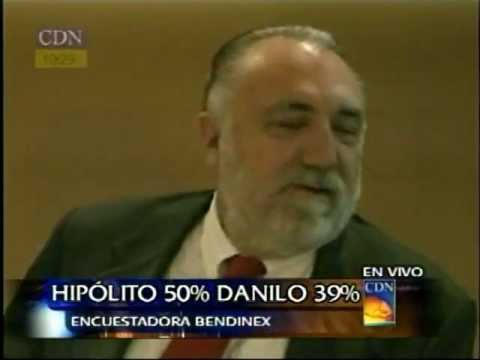 Hipólito 50% Danilo 39&, Encuestadora Benidex. 
