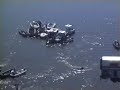 Aerial and Boat Views of Amtrak Train Derailment, Mobile, Al
