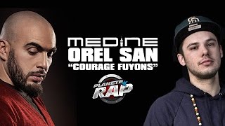 Medine "Courage Fuyons" feat. Orelsan en live dans Planète Rap.