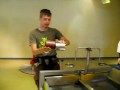 Moment of inertia demonstration with cylinder
