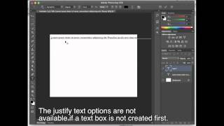 how do you justify text in photoshop elements