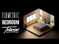 How To Create Isometric Bedroom in Blender 2.8 !