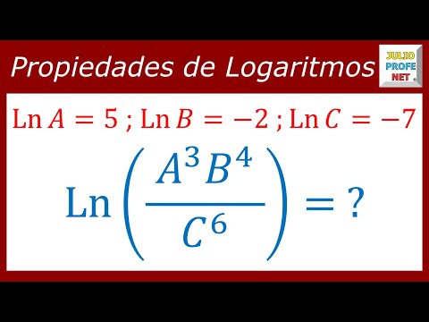 Ejercicio con propiedades de logaritmos