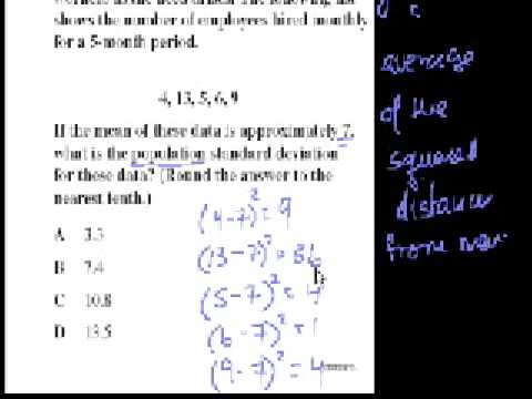 Algebra II: Mean and Standard Deviation