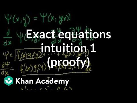Exact Equations Intuition 1 (proofy)