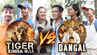 Salman's Tiger Zinda Hai Vs Aamir's Dangal - PUBLIC REACTION - Tiger फाड़ देगा Salman's Tiger Zinda Hai Vs Aamir's Dangal - PUBLIC REACTION - Tiger फाड़ देगा