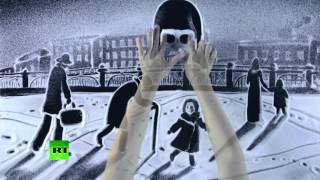 Крымская художница нарисовала фильм снегом в честь годовщины снятия блокады Ленинграда