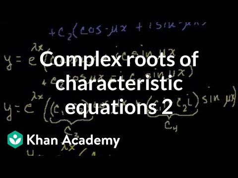Complex roots of the characteristic equations 2