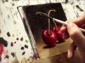 Cherries Oil painting by Jane Palmer