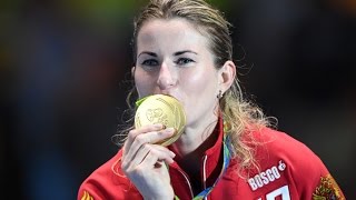 Рапиристка Инна Дериглазова завоевала для России золотую медаль на Олимпиаде в Рио