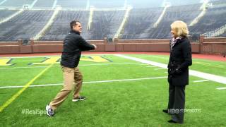 Jim Harbaugh on the Michigan sidelines as a kid: Real Sports Trailer (HBO)