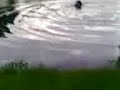 Kirsty swimming in the pond thingy at a field xD