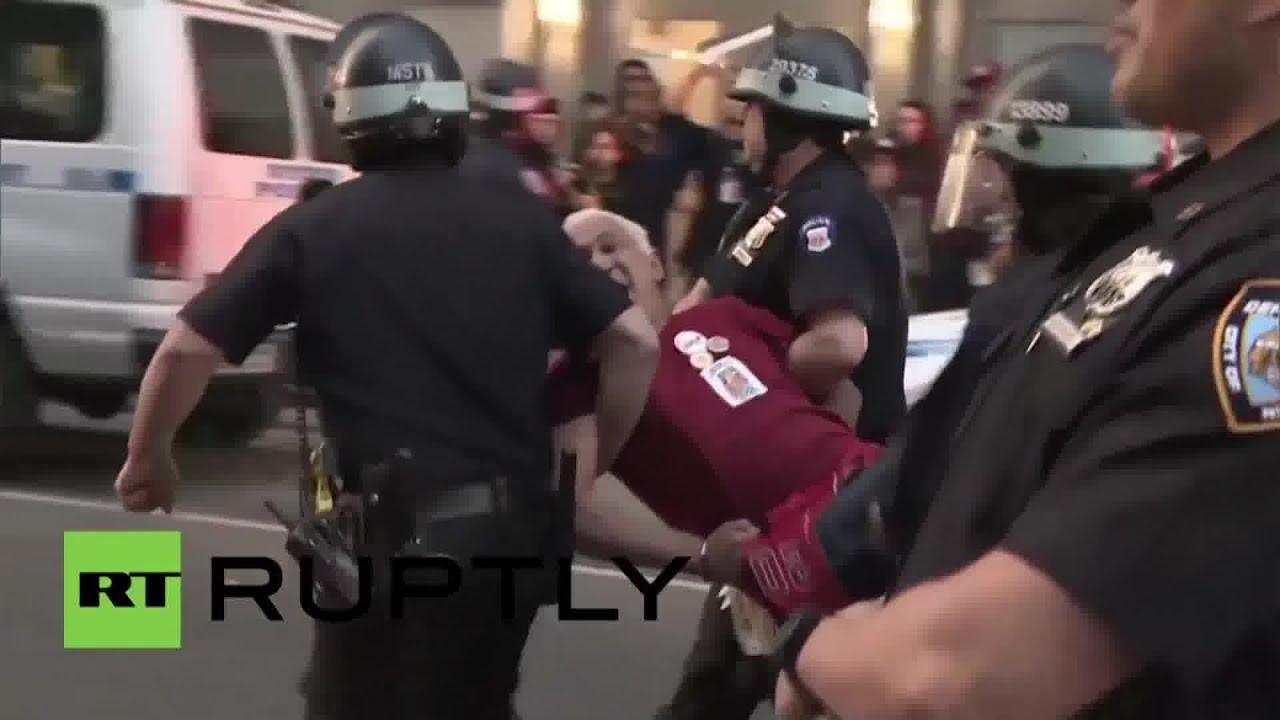 'This is not what democracy looks like!' NYPD arrest Freddie Gray activists