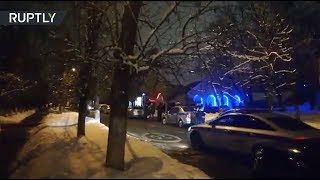 Видео с места массовой драки в Москве (16.02.2019 10:04)