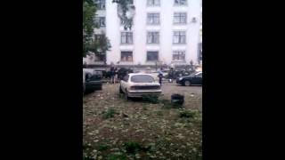 Последствия бомбежки ОГА Луганск 02.06.2014