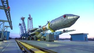 Вывоз РКН «Союз-2.1а» с КА «Канопус-В» № 3 и № 4
