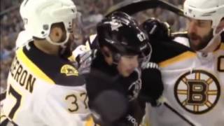 Zdeno Chara hits Crosby in the jaw