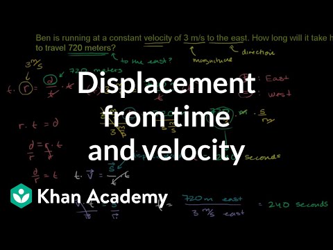 Displacement from Time and Velocity Example