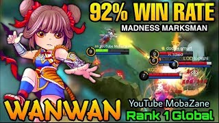 92 Win Rate Wanwan The Madness  Marksman - Top 1 Global Wanwan YouTube MobaZane Legends92 Win Rate Wanwan The Madness  Marksman - Top 1 Global Wanwan YouTube MobaZane Legends