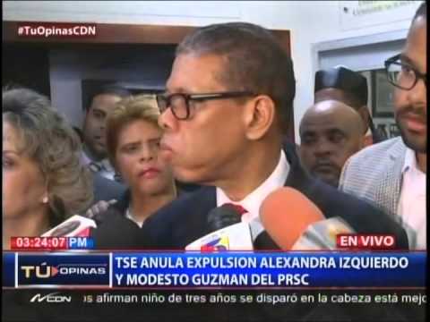 TSE anula expulsión de Alexandra Izquierdo y Modesto Guzmán del PRSC 2 TSE anula expulsión de Alexandra Izquierdo y Modesto Guzmán del PRSC 2