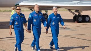 Экипаж ТПК «Союз МС-06» прибыл на космодром Байконур