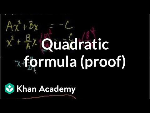 Quadratic Formula (proof)
