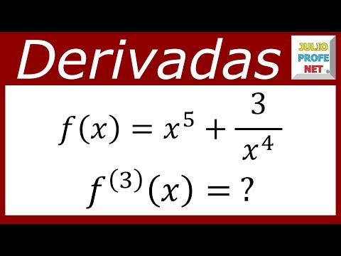Tercera derivada de una función algebraica
