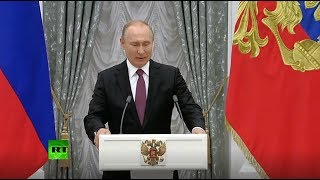 Путин вручает государственные награды в Кремле (29.04.2019 16:24)