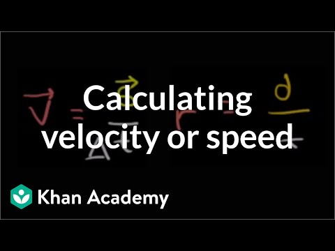 Calculating Average Velocity or Speed