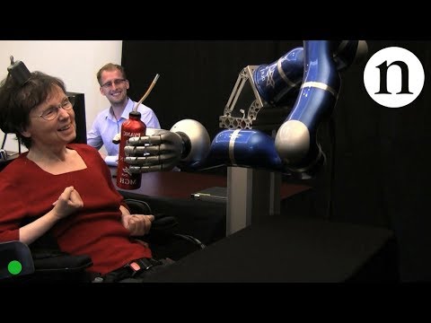 Paralysed woman moves robot with her mind - by Nature Video