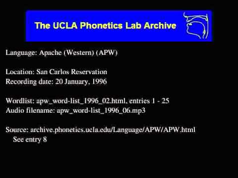 Western Apache audio: apw_word-list_1996_06