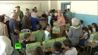 Военные РФ доставили гумгруз в сирийскую школу